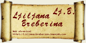 Ljiljana Breberina vizit kartica